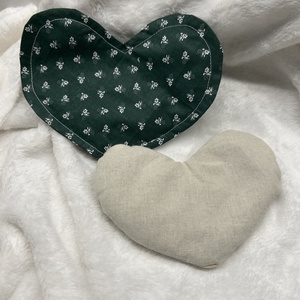 Szív alakú relax levendulás szempárna, mosható huzattal - szépségápolás - egészségmegőrzési kellékek - gyógynövénypárna - Meska.hu
