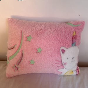 Világítós unikornis cica párna - baba - mama - babaszoba dekoráció - gyerek díszpárna - Meska.hu