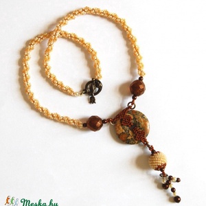 Ásványfánk-nyakék - ékszer - nyaklánc - gyöngyös nyaklánc - Meska.hu