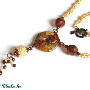 Ásványfánk-nyakék - ékszer - nyaklánc - gyöngyös nyaklánc - Meska.hu