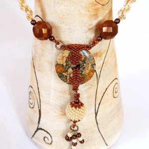 Ásványfánk-nyakék - ékszer - nyaklánc - gyöngyös nyaklánc - Meska.hu