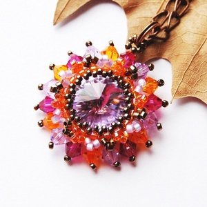 Variációk egy kristályra II.- Lila-narancs -  - Meska.hu