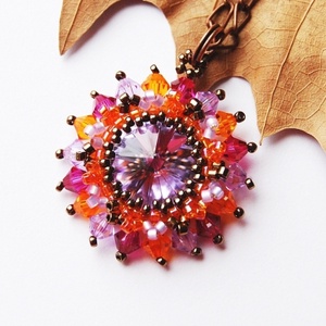 Variációk egy kristályra II.- Lila-narancs -  - Meska.hu