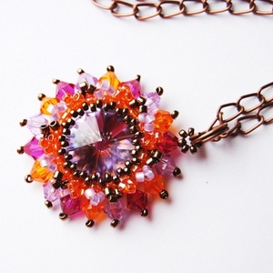 Variációk egy kristályra II.- Lila-narancs -  - Meska.hu