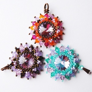 Variációk egy kristályra II.- Lila-narancs -  - Meska.hu