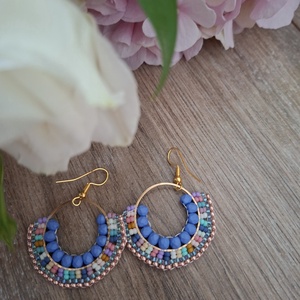 Miyuki gyöngyökből készült fülbevaló  - ékszer - fülbevaló - fülékszer - Meska.hu