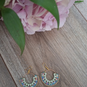 Miyuki gyöngyökből készült fülbevaló  - ékszer - fülbevaló - fülékszer - Meska.hu