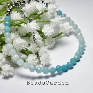 Amazonit karkötő , színátmenetesen - ékszer - karkötő - gyöngyös karkötő - Meska.hu