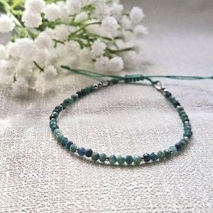 Kék turmalin karkötő - Meska.hu