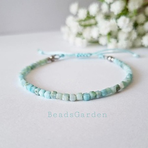 Larimar - ékszer - karkötő - gyöngyös karkötő - Meska.hu
