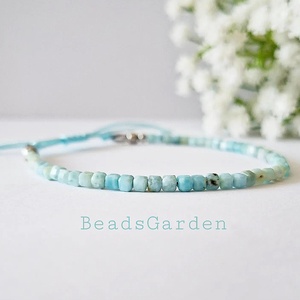 Larimar - ékszer - karkötő - gyöngyös karkötő - Meska.hu