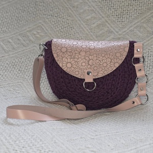 Karikás crossbody, Táska & Tok, Kézitáska & válltáska, Válltáska, Horgolás, MESKA