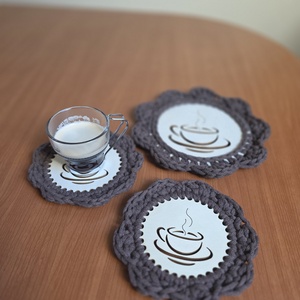 Pohár alátét , Otthon & Életmód, Konyhafelszerelés, tálalás, Tálalás, Tányér- és poháralátét, Horgolás, MESKA