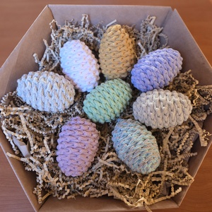 Horgolt húsvéti tojások , Ünnepi díszek, dekorációk, Húsvéti díszek és dekorációk, Húsvéti asztaldíszek, Horgolás, MESKA