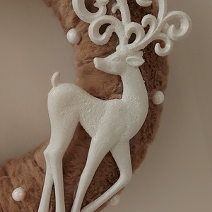 Szarvasos karácsonyi ajtókopogtató - karácsony - adventi díszek - adventi ajtódísz - Meska.hu