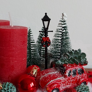 Klasszikus piros-fehér adventi asztaldísz - karácsony - adventi díszek - adventi asztaldísz - Meska.hu
