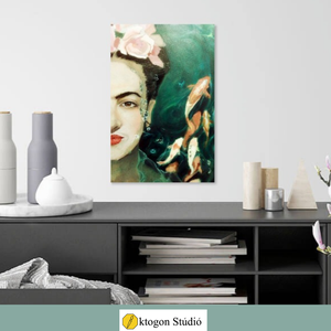 FRIDA KOI HALAKKAL akril festmény - művészet - festmény - akril - Meska.hu
