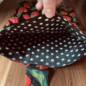 Pamutvászon könyvtok, tulipános és pöttyös pamutvászonból - könyv & zene - könyvtok - Meska.hu