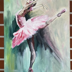 Balerina-akril festmény - Meska.hu