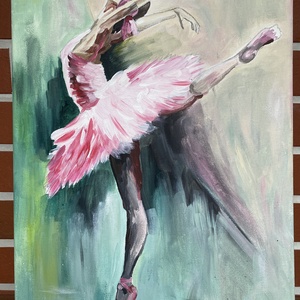 Balerina-akril festmény - otthon & életmód - dekoráció - kép & falikép - vászonkép - Meska.hu