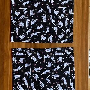 2 darab vidám macskás, cicás textil szalvéta 2 poháralátéttel  - otthon & életmód - konyhafelszerelés, tálalás - konyhai textil - szalvéta - Meska.hu