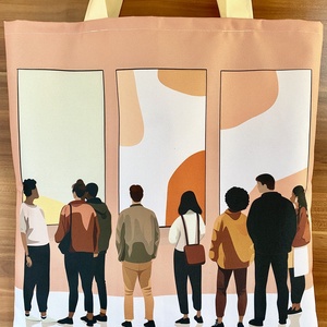 Elegáns, designer mintás, nagy méretű, vízálló vászontáska, bevásárló szatyor, strandtáska - táska & tok - bevásárlás & shopper táska - shopper, textiltáska, szatyor - Meska.hu
