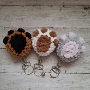 Horgolt mancs kulcstartó szett, Táska & Tok, Kulcstartó & Táskadísz, Kulcstartó, Horgolás, MESKA