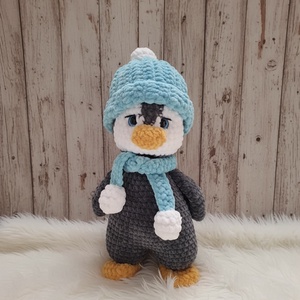 Horgolt plüss pingvin, Játék & Sport, Plüssállat & Játékfigura, Más figura, Horgolás, MESKA