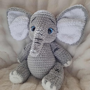 Horgolt plüss elefánt, Játék & Sport, Plüssállat & Játékfigura, Elefánt, Horgolás, MESKA