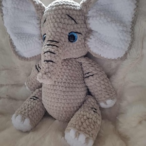 Horgolt plüss elefánt - játék & sport - plüssállat & játékfigura - elefánt - Meska.hu
