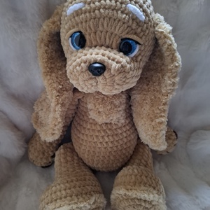 Horgolt plüss spániel kutyus, Játék & Sport, Plüssállat & Játékfigura, Kutya, Horgolás, MESKA