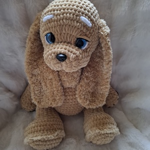 Horgolt plüss spániel kutyus - játék & sport - plüssállat & játékfigura - kutya - Meska.hu