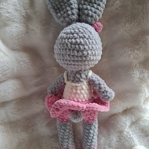 Horgolt plüss balerina nyuszi - játék & sport - plüssállat & játékfigura - nyuszi - Meska.hu