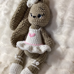 Horgolt plüss balerina nyuszi - játék & sport - plüssállat & játékfigura - nyuszi - Meska.hu