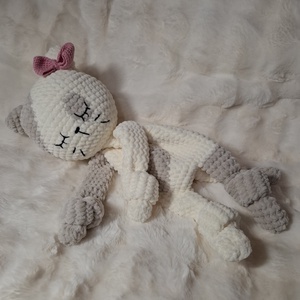 Horgolt plüss cicás szundipajti - játék & sport - plüssállat & játékfigura - cica - Meska.hu