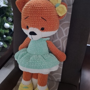 Óriás horgolt plüss rókalány - játék & sport - plüssállat & játékfigura - róka - Meska.hu