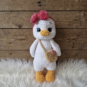 Horgolt kacsa masnival, kistáskával, Játék & Sport, Plüssállat & Játékfigura, Más figura, , MESKA