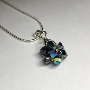 Swarovski Scarabeus Green 925 Sterling Ezüst nyaklánc medállal - ékszer - nyaklánc - medálos nyaklánc - Meska.hu