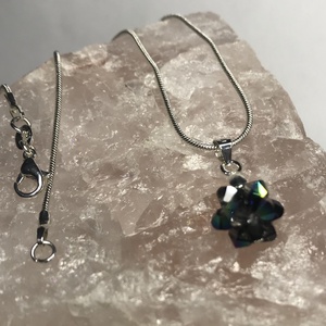 Swarovski Scarabeus Green 925 Sterling Ezüst nyaklánc medállal - ékszer - nyaklánc - medálos nyaklánc - Meska.hu