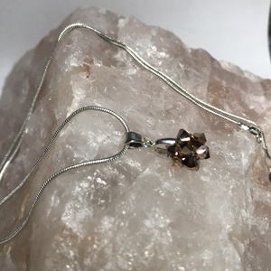 Swarovski Rosegold 925 Sterling Ezüst nyaklánc medállal - ékszer - nyaklánc - medálos nyaklánc - Meska.hu