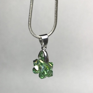 Swarovski Star Peridot AB 925 Sterling Ezüst nyaklánc medállal - ékszer - nyaklánc - medálos nyaklánc - Meska.hu