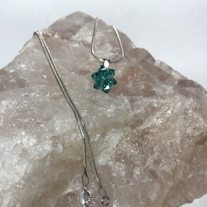 Swarovski Star Light Emerald 925 Sterling Ezüst nyaklánc medállal - ékszer - nyaklánc - medálos nyaklánc - Meska.hu