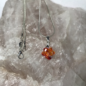 Swarovski Star Fireopál AB 925 Sterling Ezüst nyaklánc medállal - ékszer - nyaklánc - medálos nyaklánc - Meska.hu