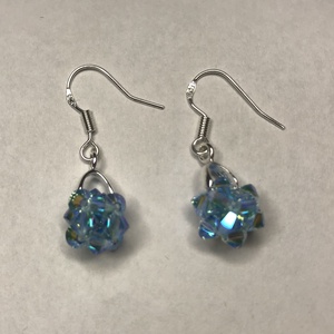 Swarovski Star Aquamarine AB 925 Sterling Ezüst fülbevaló - ékszer - fülbevaló - lógó fülbevaló - Meska.hu