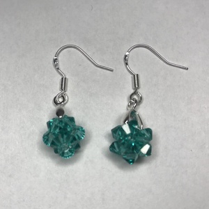 Swarovski Star Light Emerald 925 Sterling Ezüst fülbevaló - ékszer - fülbevaló - lógó fülbevaló - Meska.hu