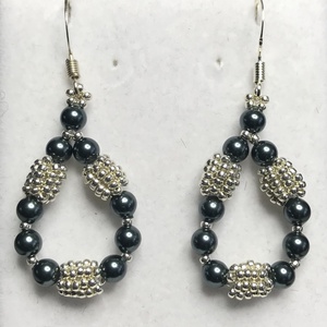 Swarovski Tahitian gyöngy fülbevaló nikkelmentes - Meska.hu