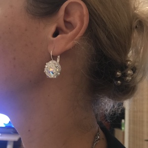 Swarovski 925 Ezüst kék varázs fülbevaló leírása - ékszer - fülbevaló - lógó fülbevaló - Meska.hu