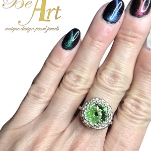 Swarovski választható színben 925 Sterling Ezüst gyűrű Egyedi - ékszer - gyűrű - gyöngyös gyűrű - Meska.hu