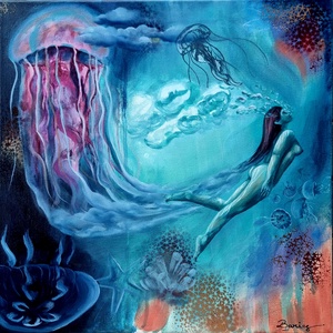 Festmény - Merülés egy álomba (Diving into a Dream) - Meska.hu