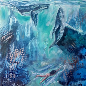 Festmény - Az óceán ölelésében (Ocean's Embrace) - Meska.hu